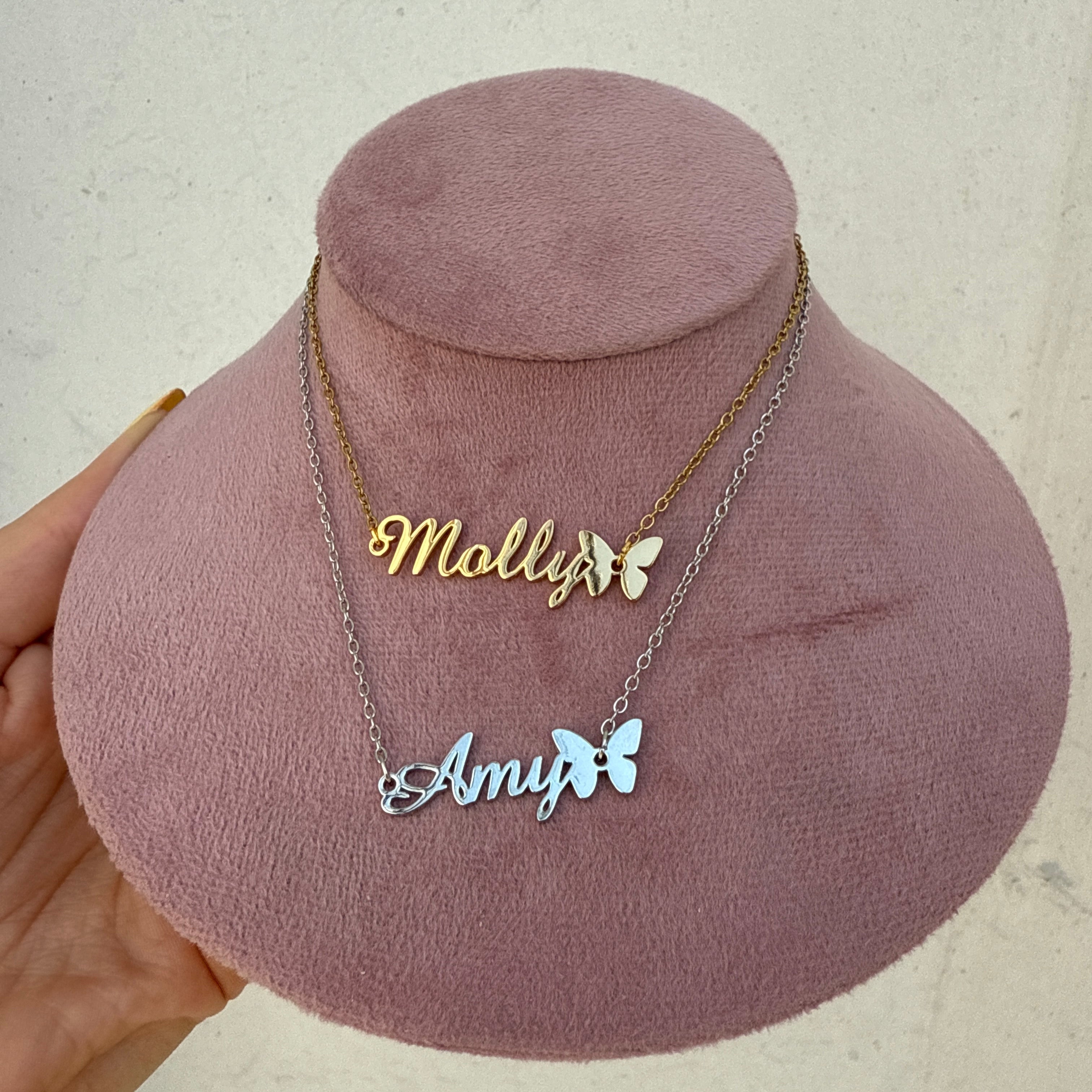 Butterfly Name Necklace