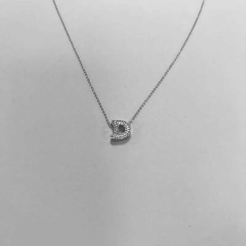 silver bubble letter personalised necklace