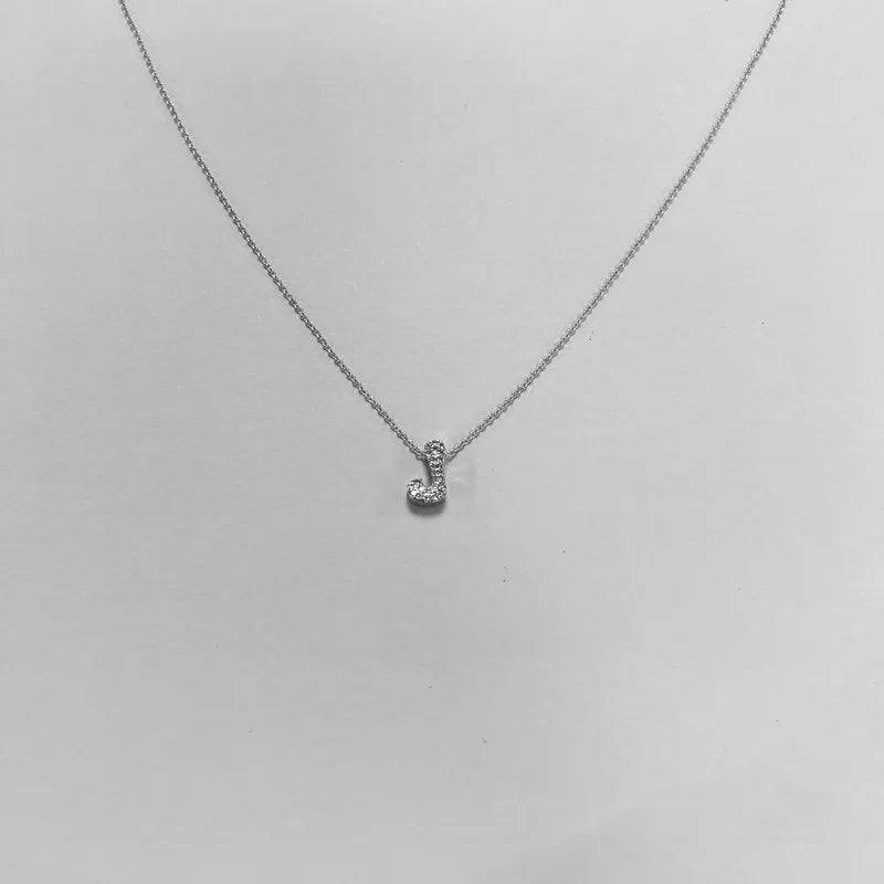 silver bubble letter personalised necklace