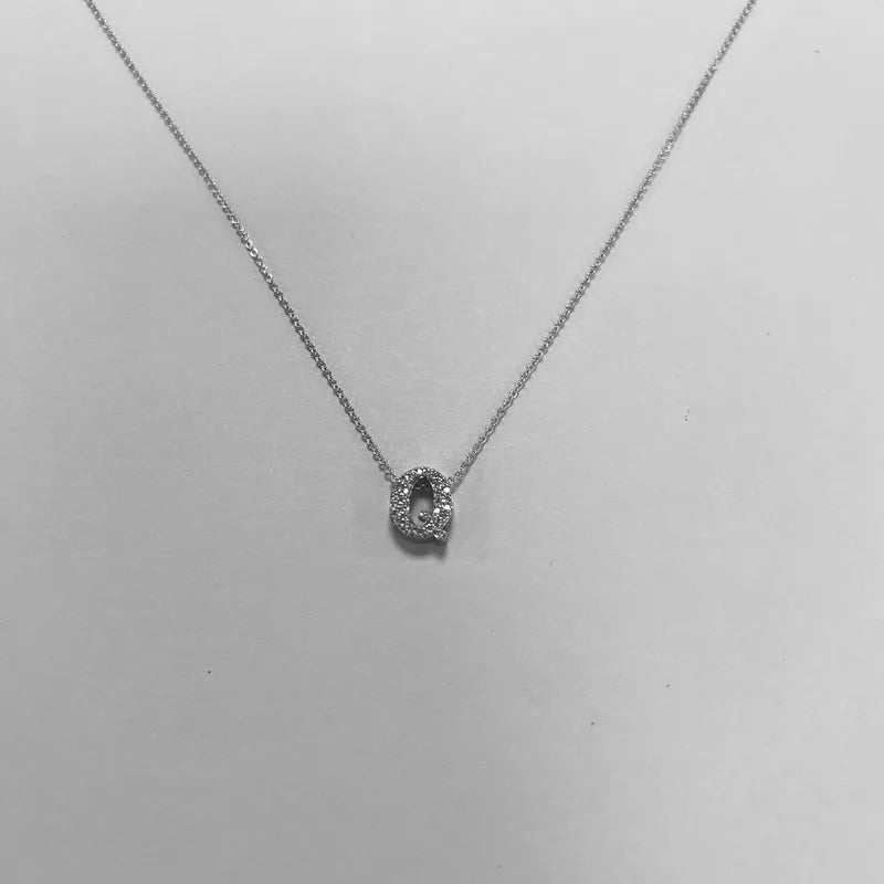 silver bubble letter personalised necklace