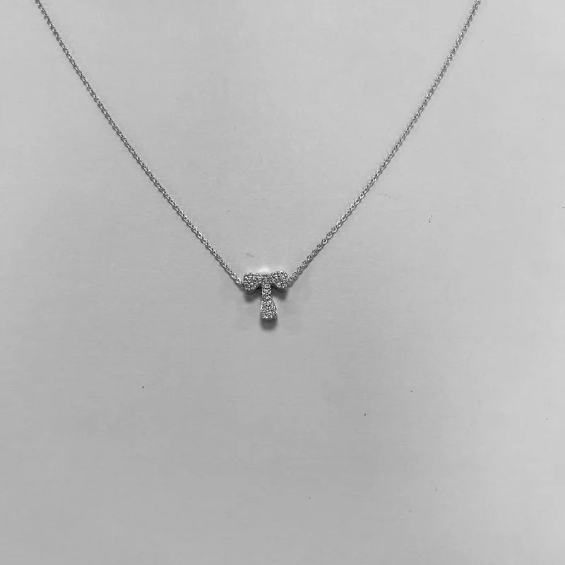 silver bubble letter personalised necklace