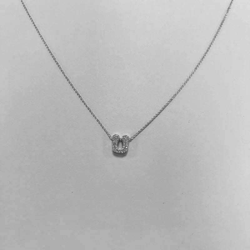 silver bubble letter personalised necklace