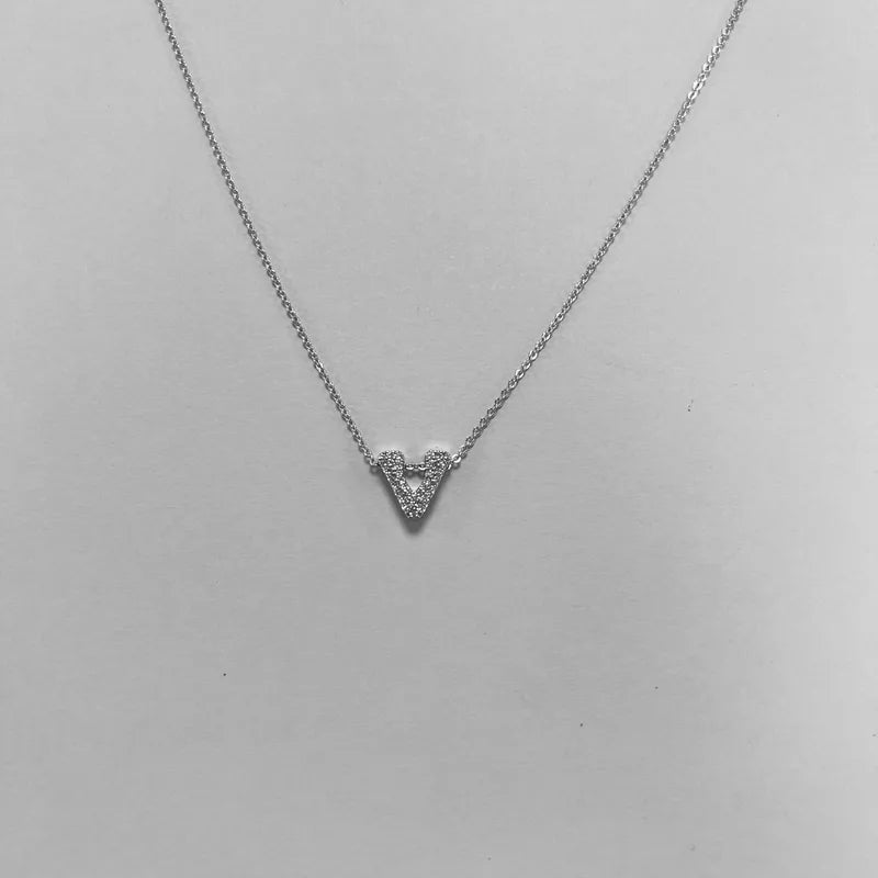 silver bubble letter personalised necklace