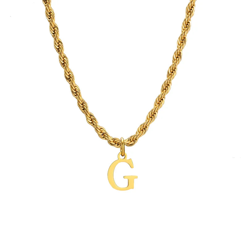 Letter Rope Necklace