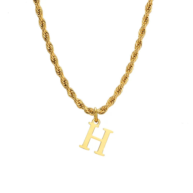 Letter Rope Necklace