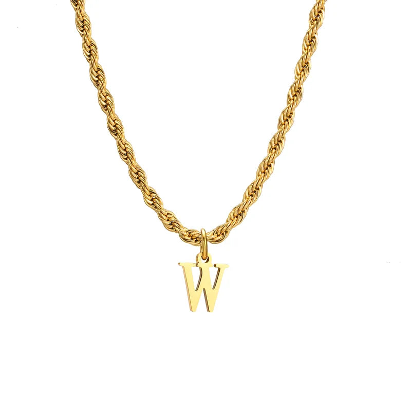 Letter Rope Necklace