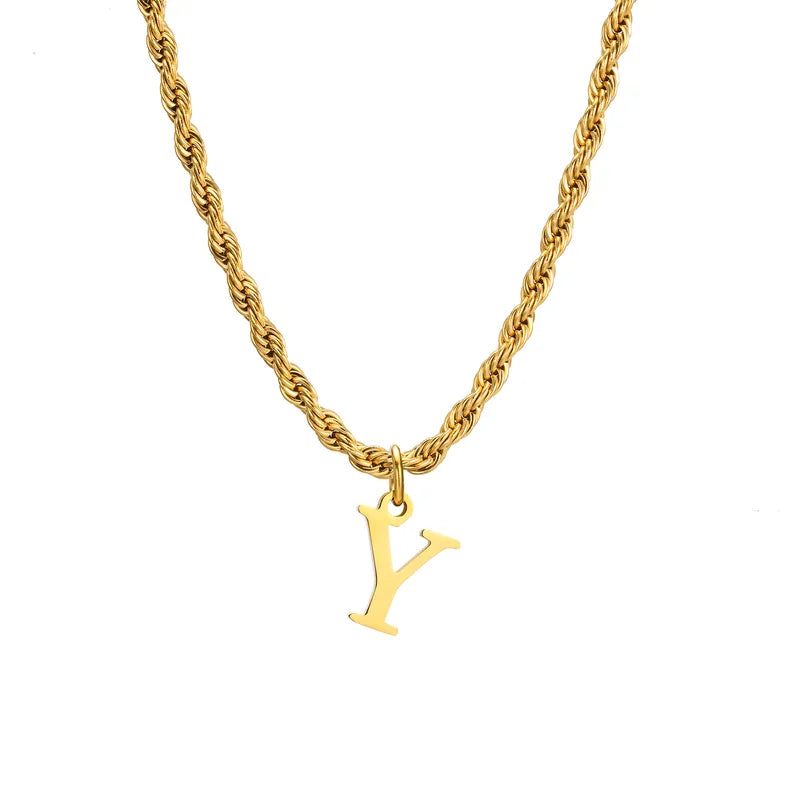 Letter Rope Necklace