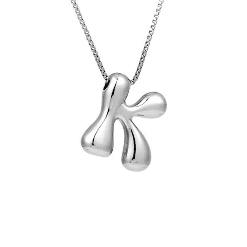 groovy balloon letter necklace