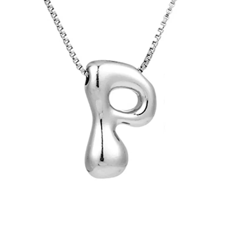 groovy balloon letter necklace