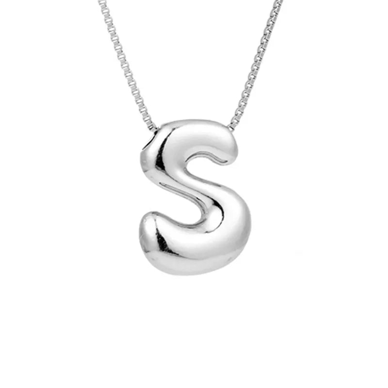 groovy balloon letter necklace