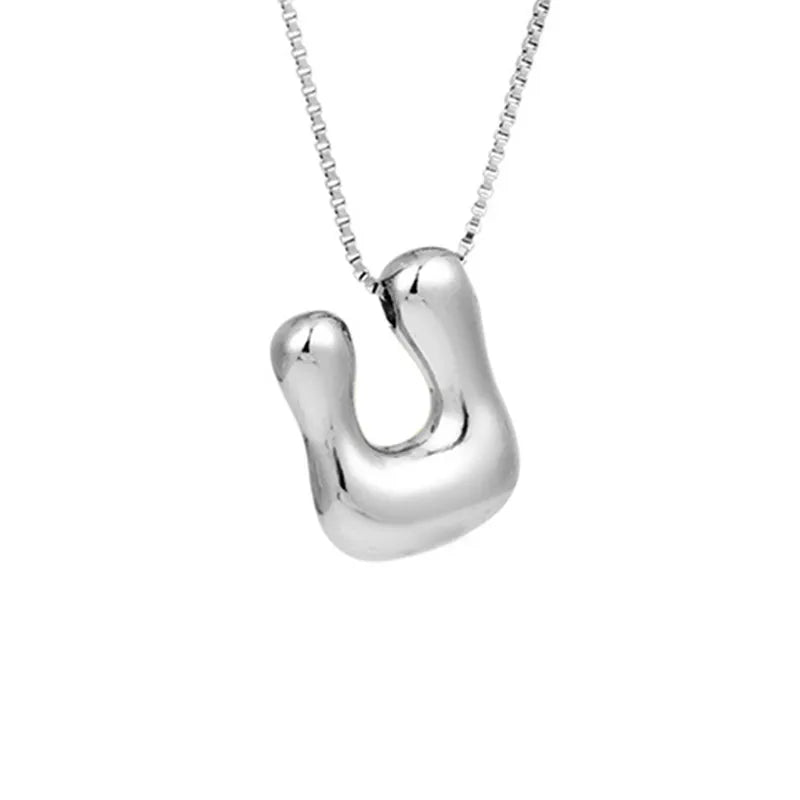 groovy balloon letter necklace