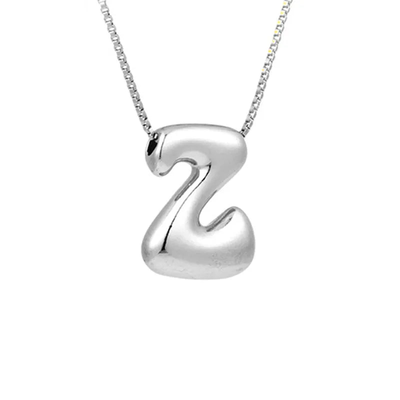 groovy balloon letter necklace