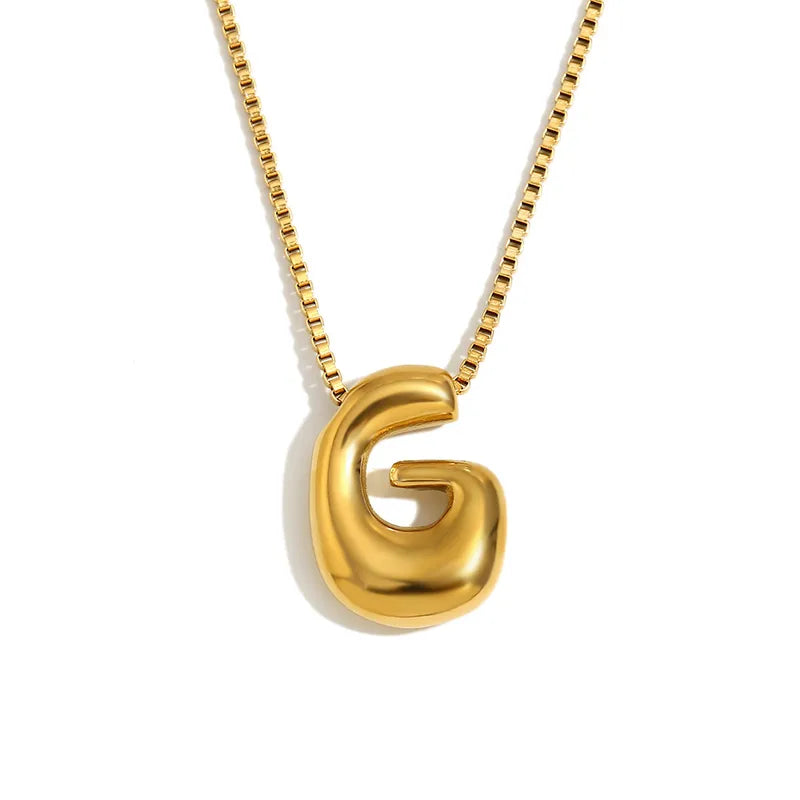 groovy balloon letter necklace