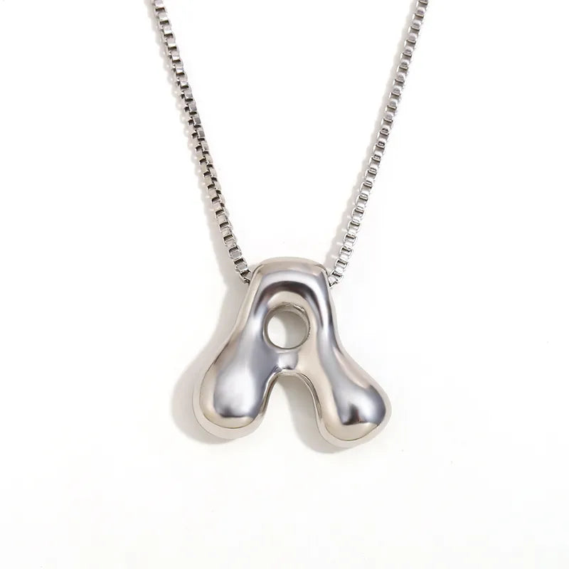 groovy balloon letter necklace