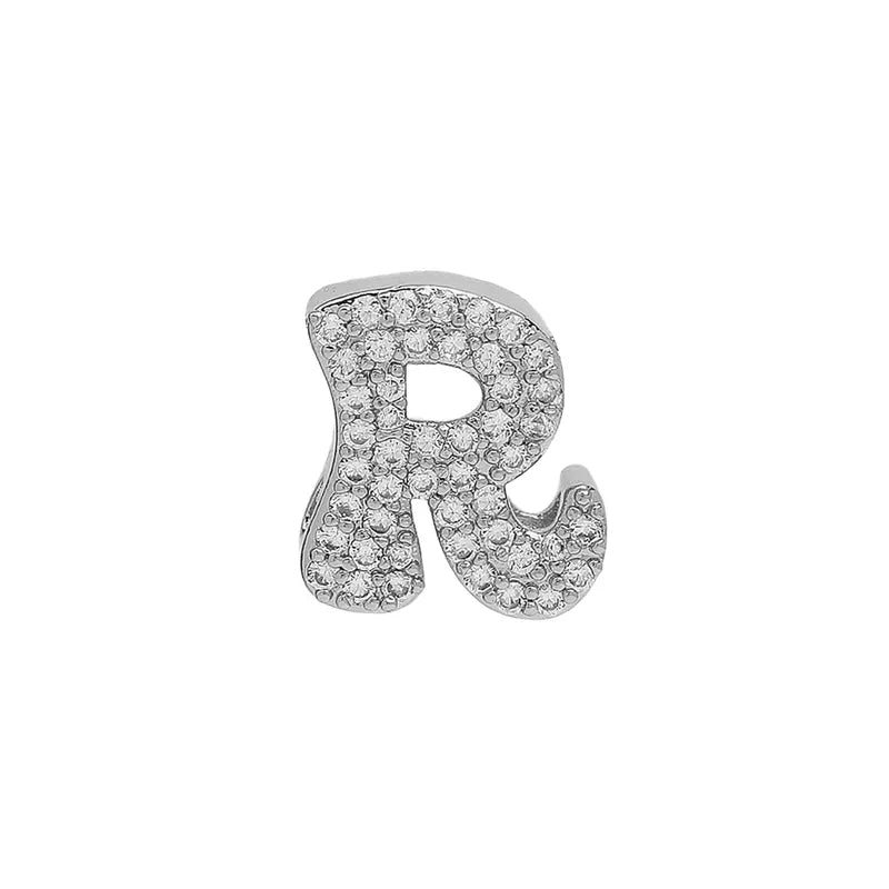 silver bubble letter personalised necklace