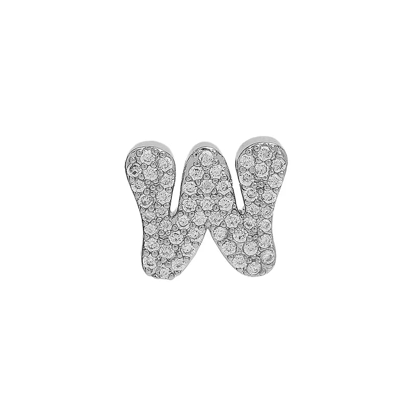 silver bubble letter personalised necklace