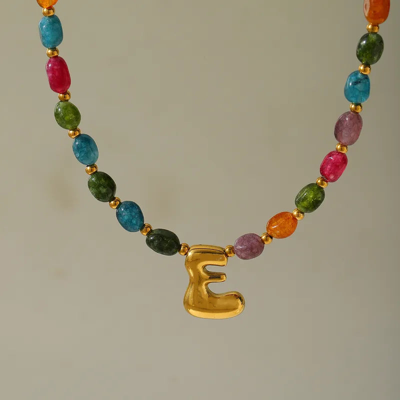 Beaded Letter Necklace