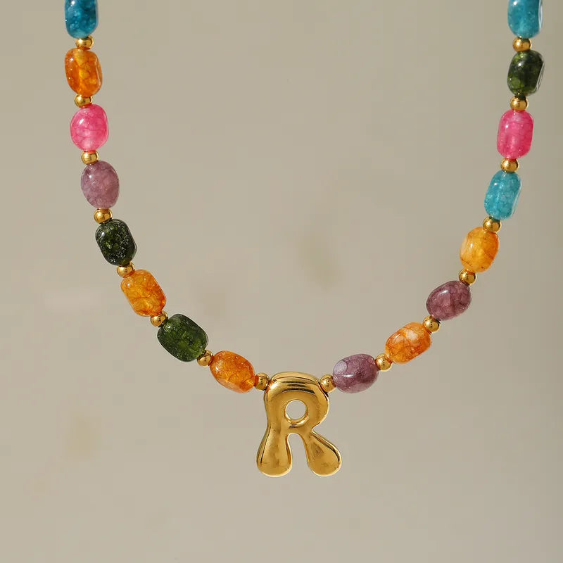 Beaded Letter Necklace