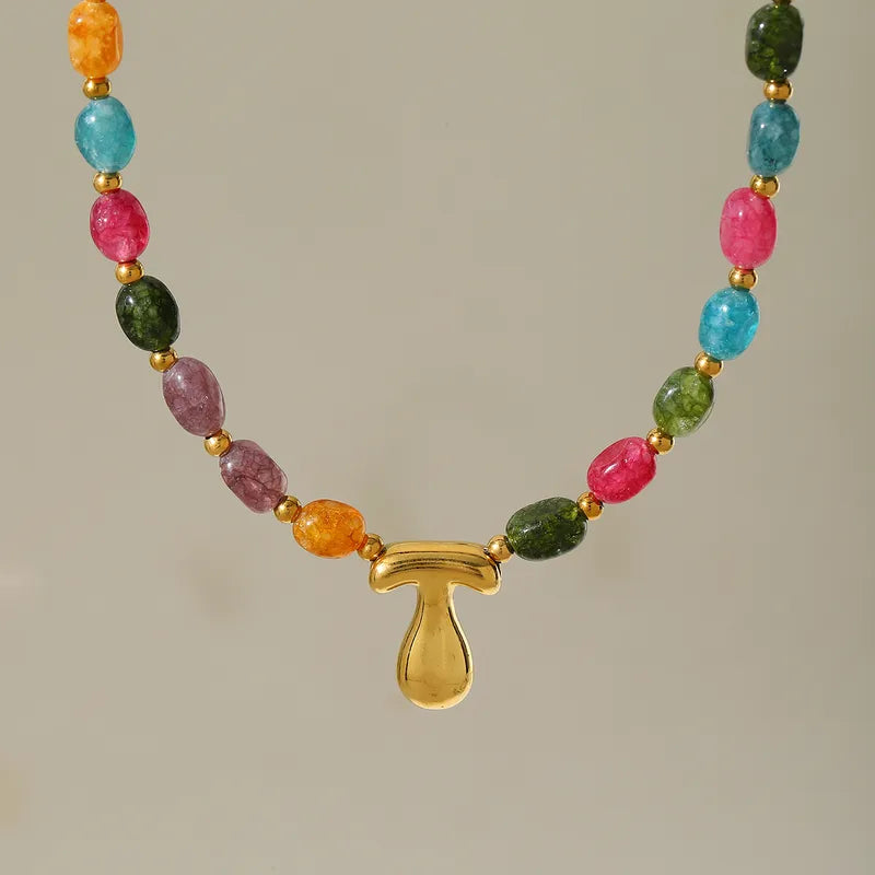 Beaded Letter Necklace