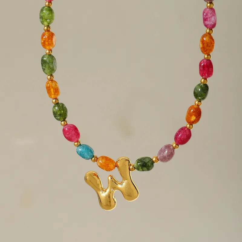 Beaded Letter Necklace