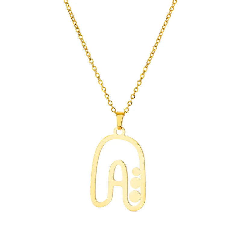 Dot Letter Necklace
