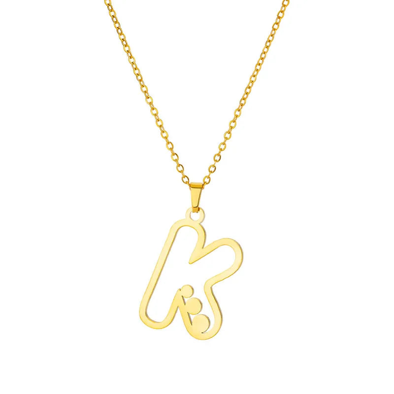 Dot Letter Necklace