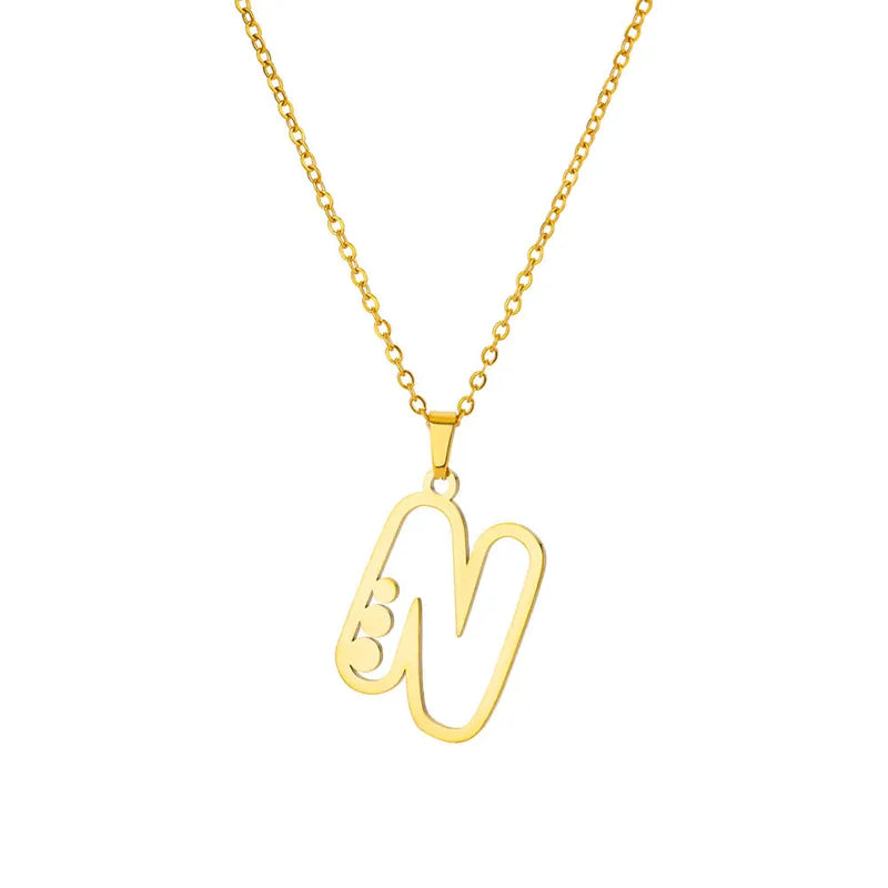 Dot Letter Necklace