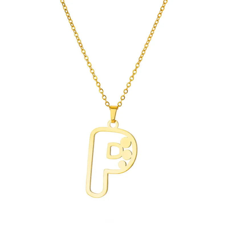 Dot Letter Necklace
