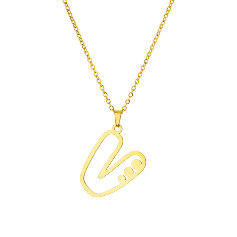 Dot Letter Necklace