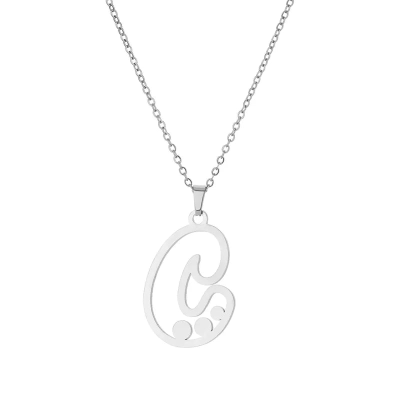 Dot Letter Necklace