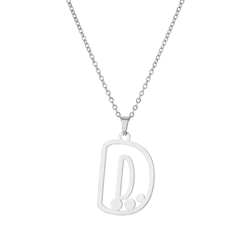 Dot Letter Necklace