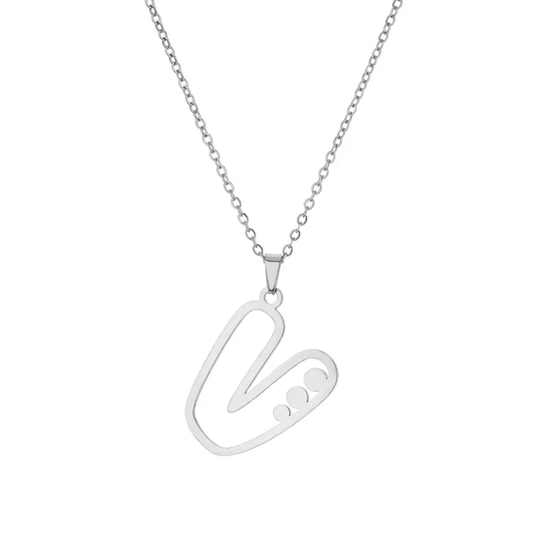 Dot Letter Necklace