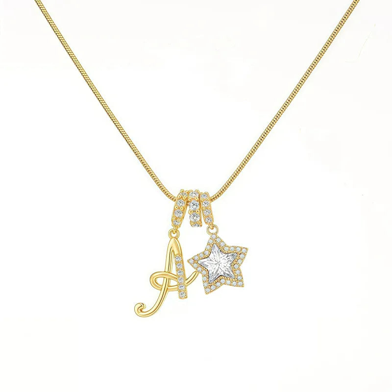 Starry Initial Necklace