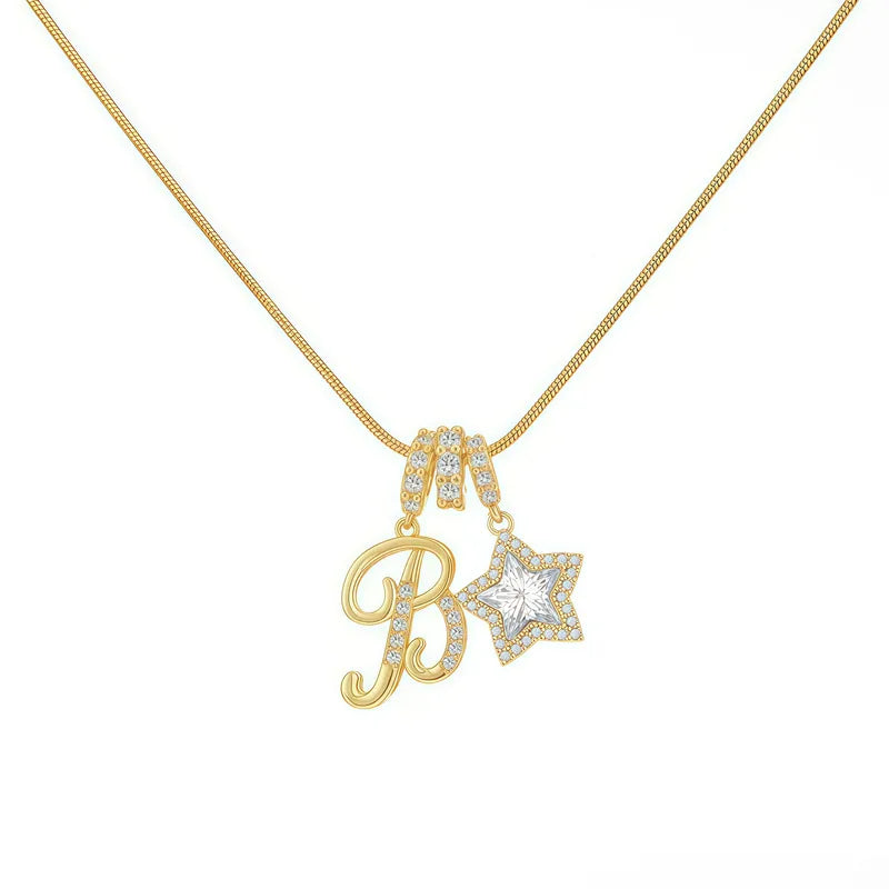 Starry Initial Necklace