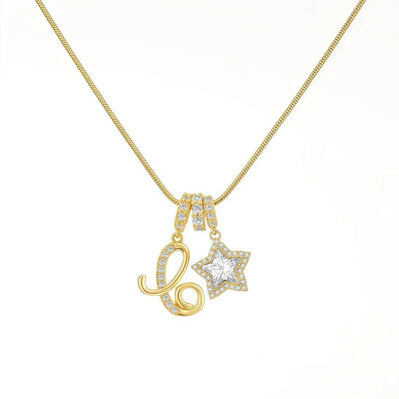 Starry Initial Necklace