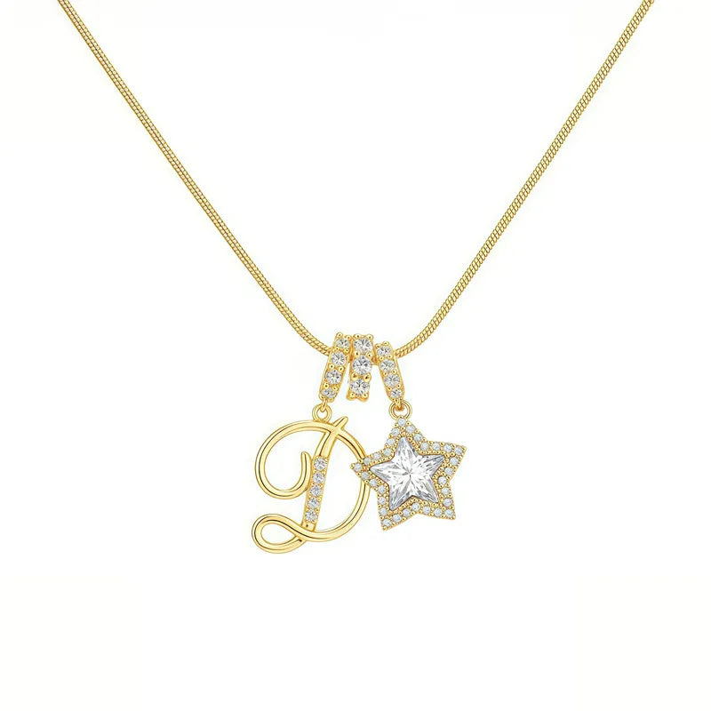Starry Initial Necklace