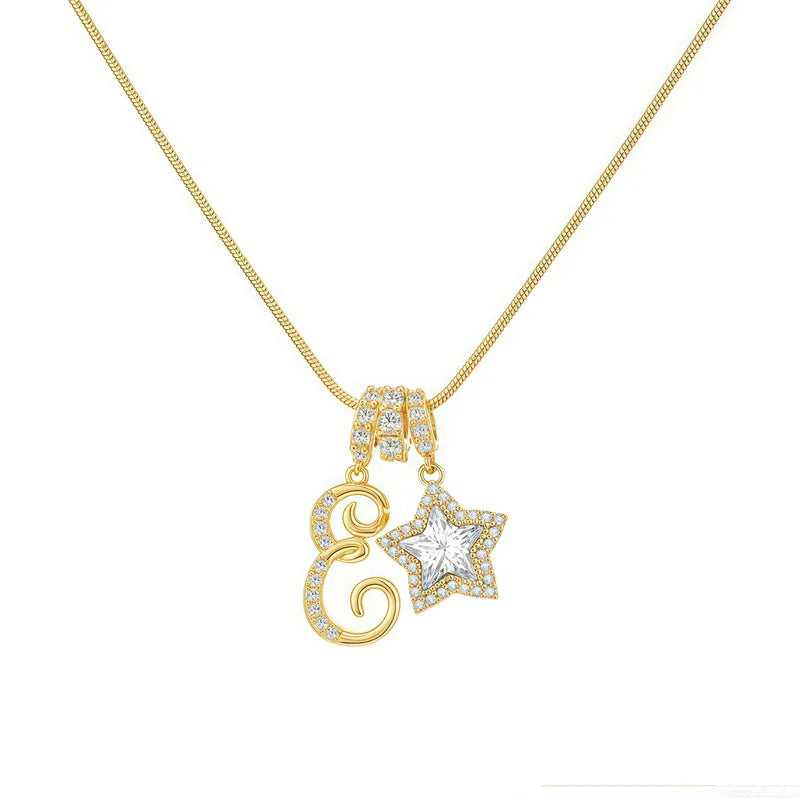 Starry Initial Necklace