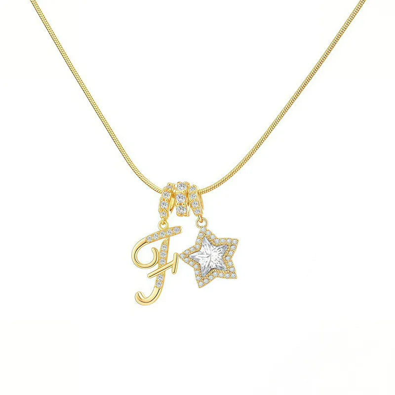 Starry Initial Necklace