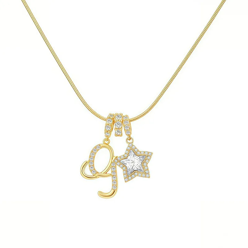 Starry Initial Necklace