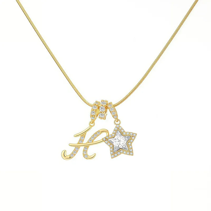 Starry Initial Necklace