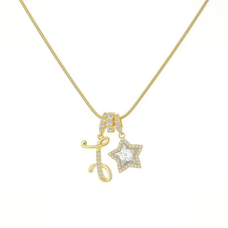 Starry Initial Necklace