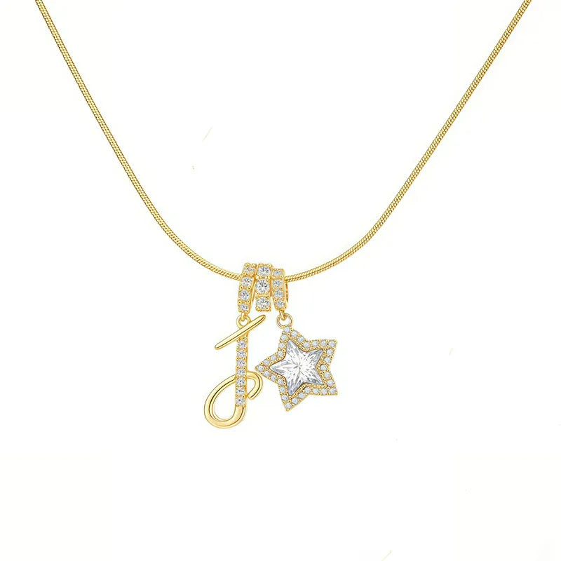 Starry Initial Necklace