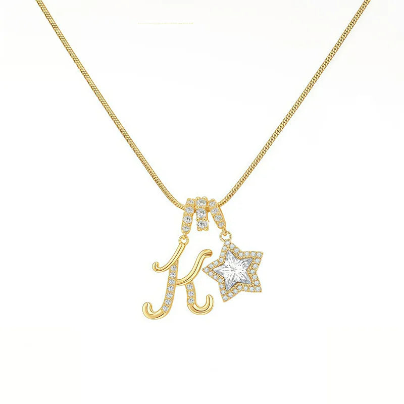 Starry Initial Necklace