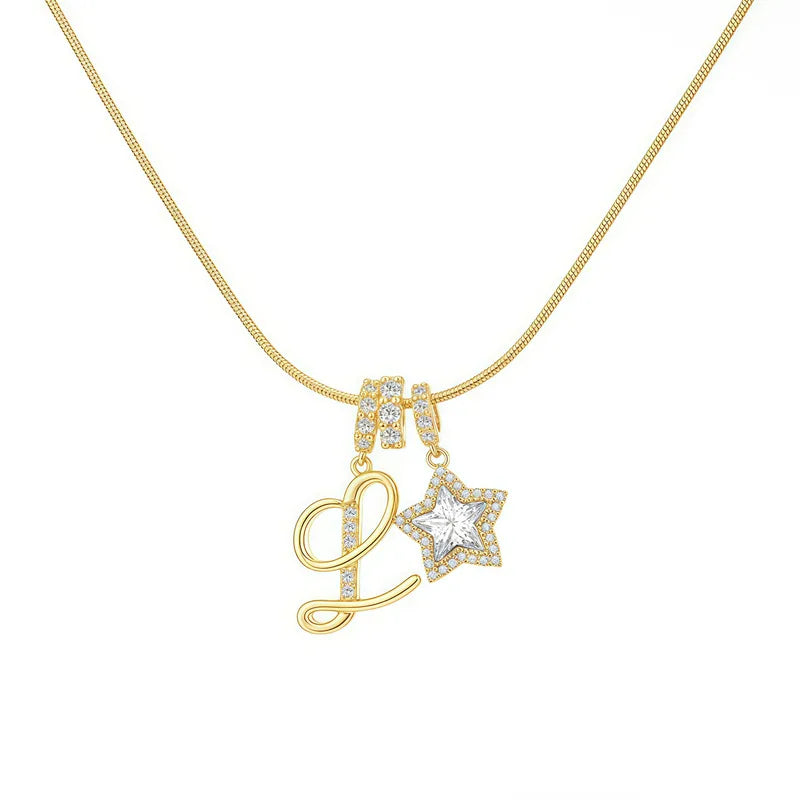 Starry Initial Necklace