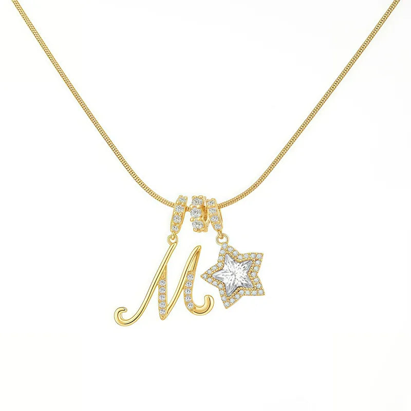 Starry Initial Necklace