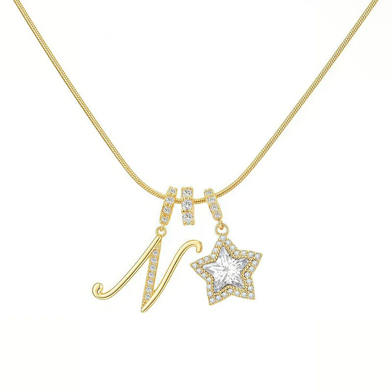Starry Initial Necklace