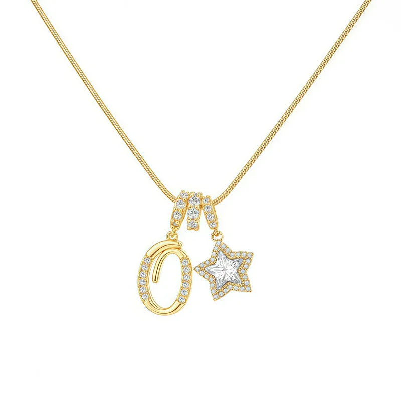 Starry Initial Necklace