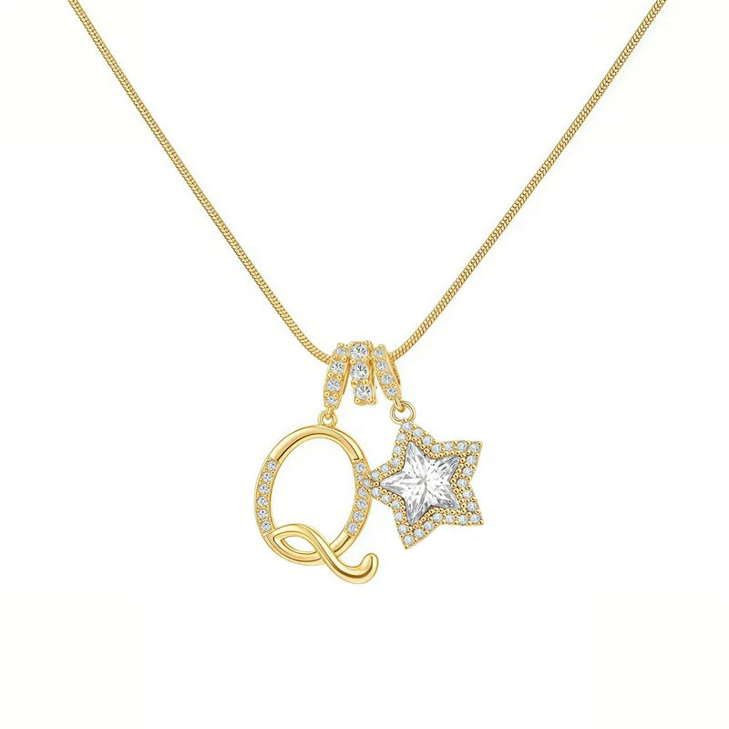 Starry Initial Necklace