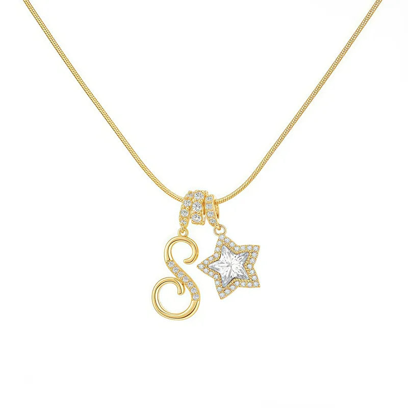 Starry Initial Necklace