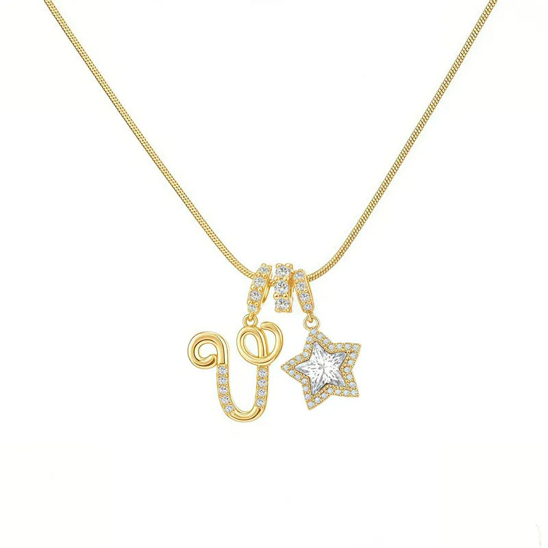 Starry Initial Necklace
